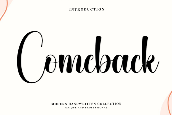 Comeback Font - Featured Image