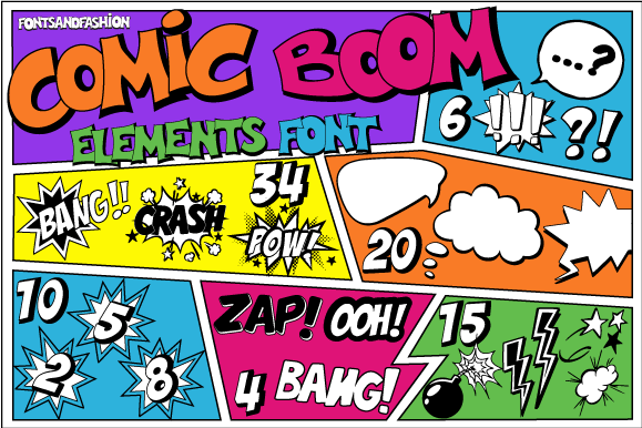 Comic Boom Element Font - Featured Image