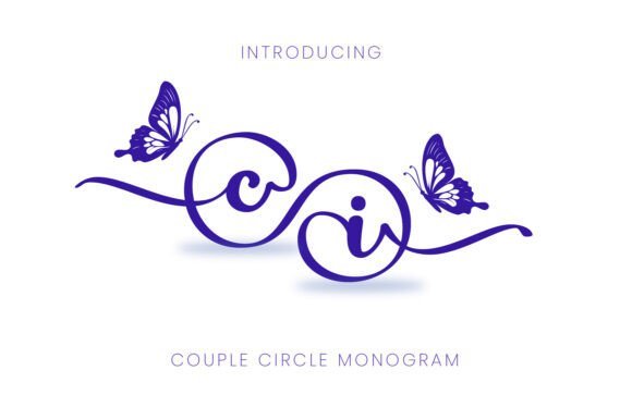 Couple Circle Monogram Font - Featured Image
