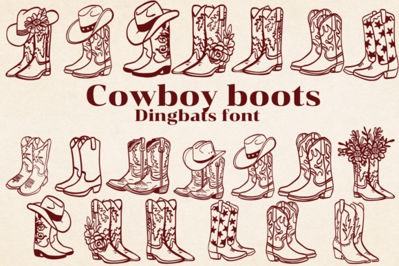 Cowboy Boots Font - Featured Image