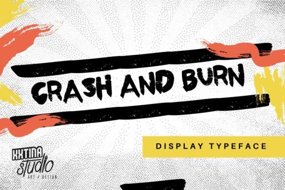 Crash and Burn Font - Featured Image