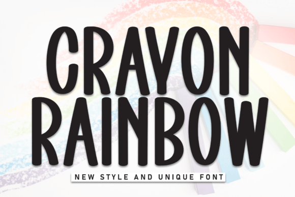 Crayon Rainbow Font - Featured Image