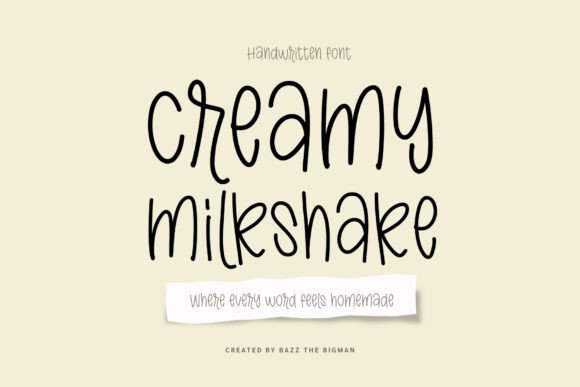 Creamy Milkshake Font - Featured Image