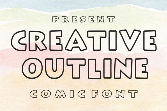 Creative Outline Font - Featured Image
