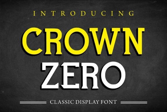 Crown Zero Font - Featured Image