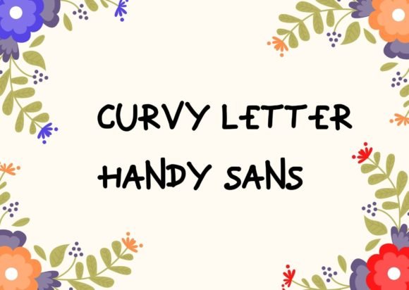 Curvy Letter Handy Sans Font - Featured Image