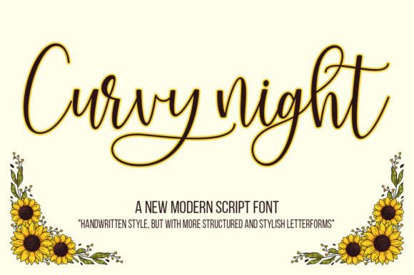 Curvy Night Font - Featured Image