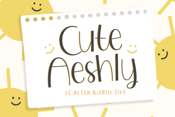 Cute Aeshly Font - Featured Image