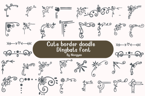 Cute Border Doodle Font - Featured Image