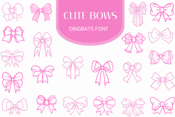 Cute Bows Font - Featured Image