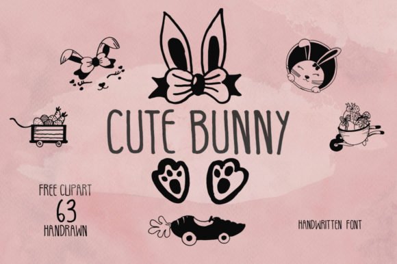 Cute Bunny Font - Featured Image