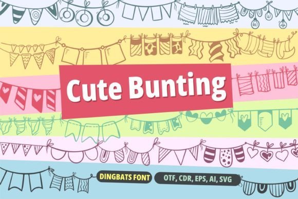 Cute Bunting Font - Featured Image