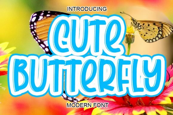 Cute Butterfly Font - Featured Image