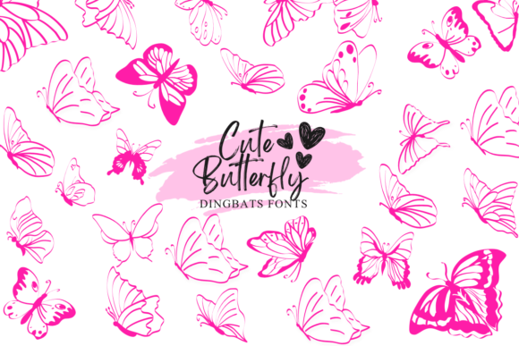 Cute Butterfly Font - Featured Image