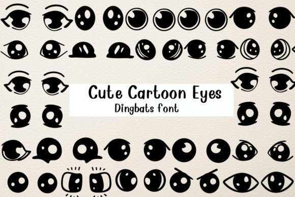 Cute Cartoon Eyes Font - Featured Image