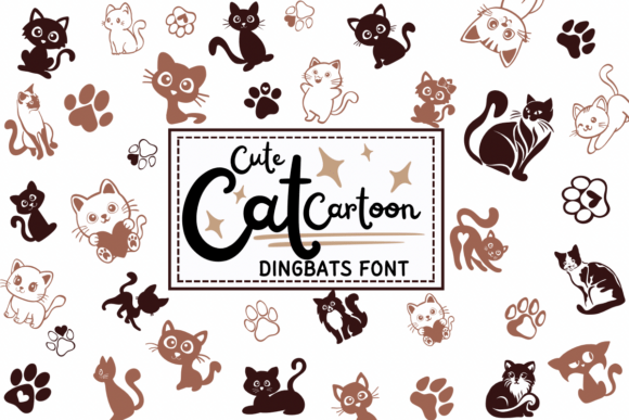Cute Cat Cartoon Font - Featured Image