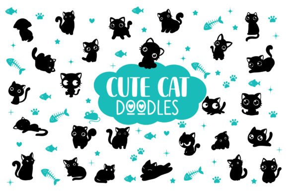 Cute Cat Doodles Font - Featured Image