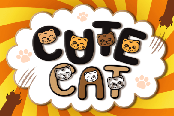 Cute Cat Font - Featured Image