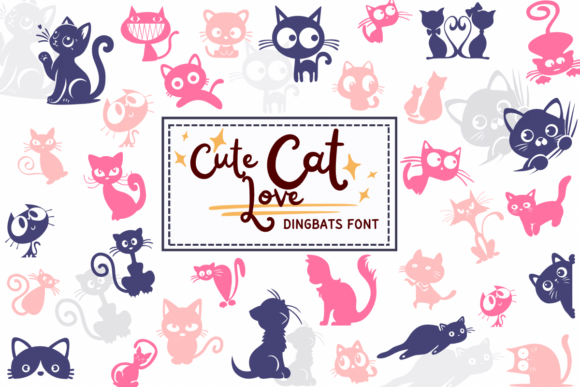 Cute Cat Love Font - Featured Image