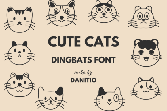 Cute Cats Font - Featured Image