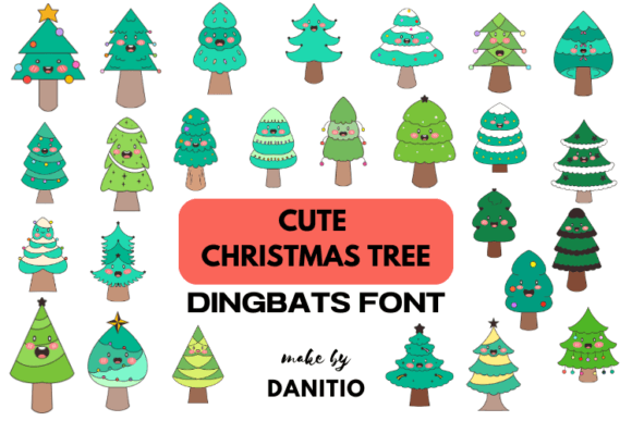 Cute Christmas Tree Font - Featured Image