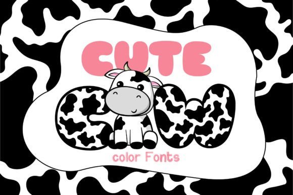 Cute Cow Font - Featured Image
