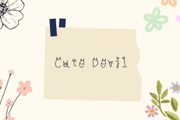 Cute Devil Font - Featured Image