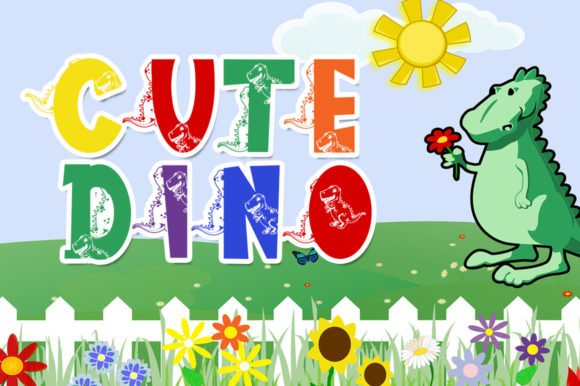 Cute Dino Font - Featured Image