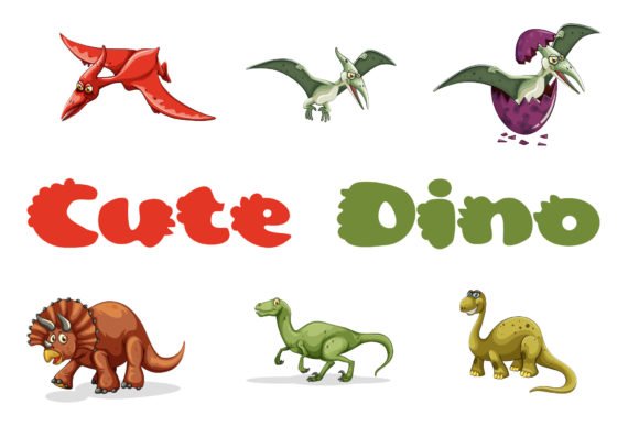 Cute Dino Font - Featured Image