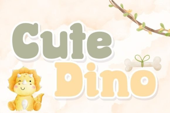 Cute Dino Font - Featured Image