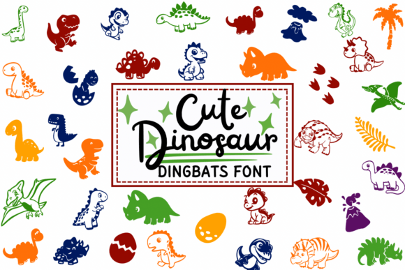 Cute Dinosaur Font - Featured Image