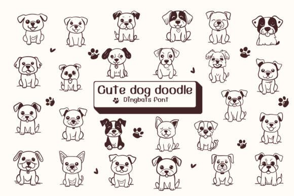 Cute Dog Doodle Font - Featured Image