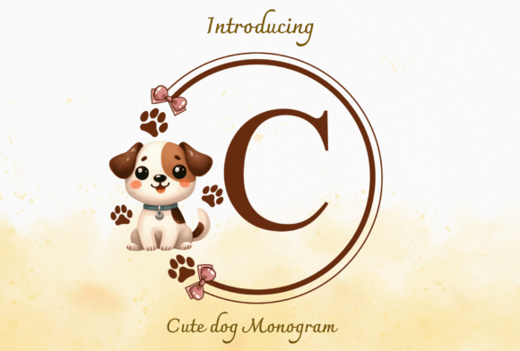 Cute Dog Monogram Font - Featured Image