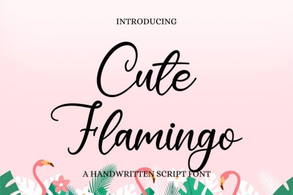 Cute Flamingo Font - Featured Image