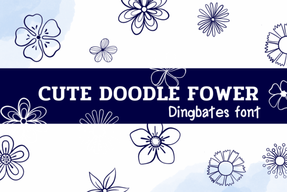 Cute Flower Doodle Font - Featured Image