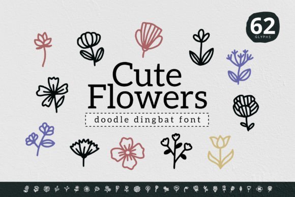 Cute Flowers Font - Featured Image