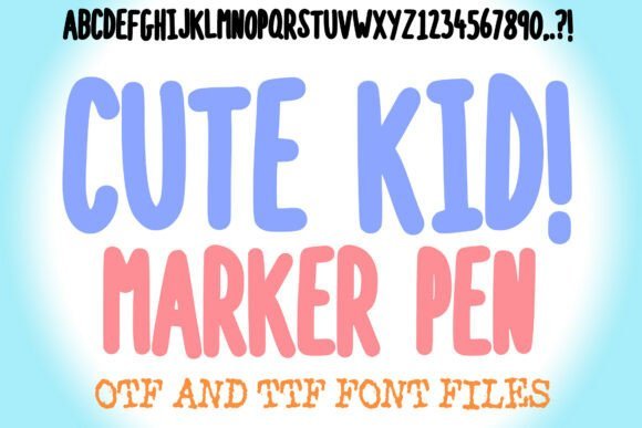Cute Kid Marker Pen Font - Featured Image