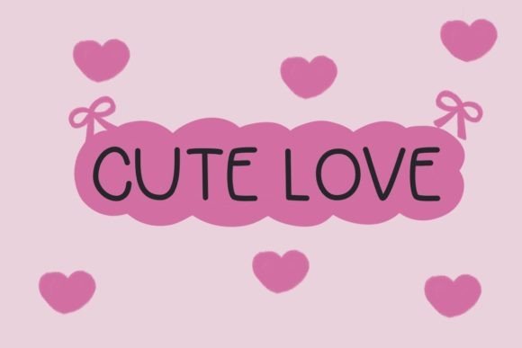 Cute Love Font - Featured Image