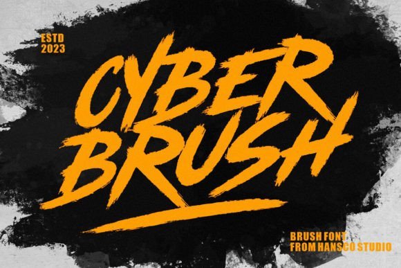 Cyber Brush Font - Featured Image
