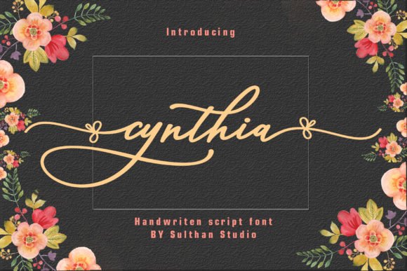 Cynthia Script Font - Featured Image