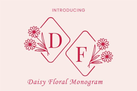 Daisy Floral Monogram Font - Featured Image