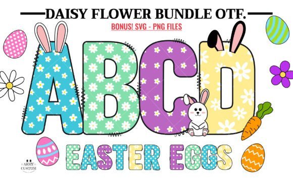 Daisy Flower Bundle Font - Featured Image