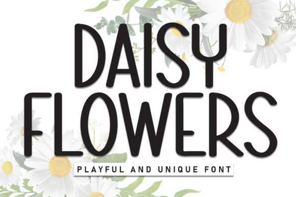 Daisy Flowers Font - Featured Image