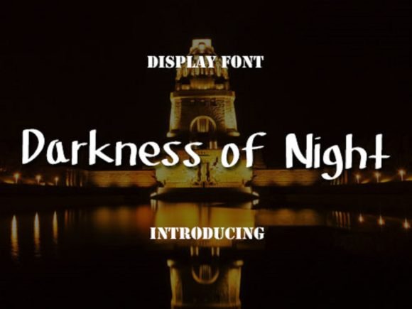 Darkness of Night Font - Featured Image