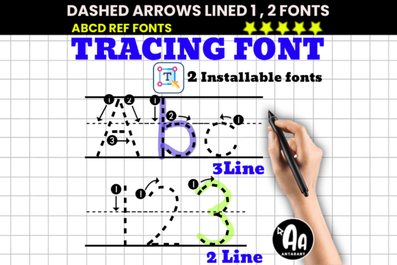 Dashed Arrows Lined Duo Font - Featured Image