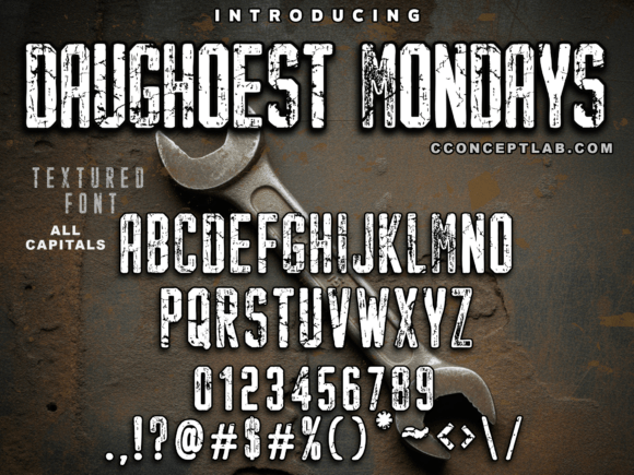Daughoest Mondays Font - Featured Image