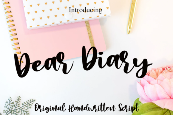 Dear Diary Font - Featured Image