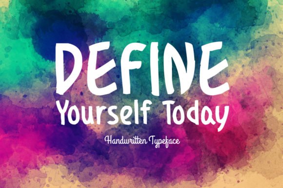Define Yourself Today Font - Featured Image