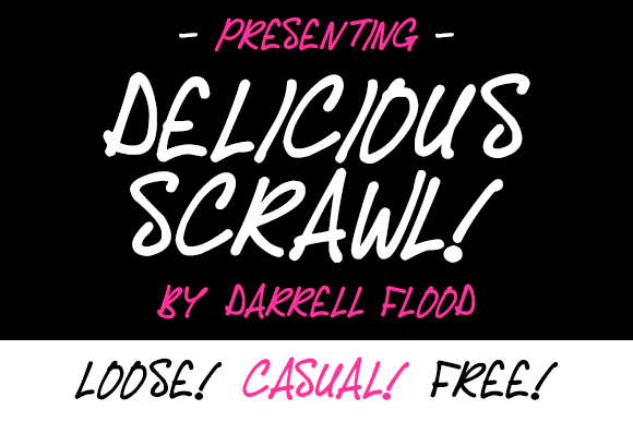 Delicious Scrawl Font - Featured Image