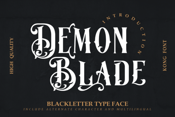 Demon Blade Font - Featured Image